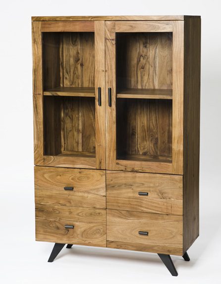 Augusta Display Cabinet 2 doors and 4 drawers - Click Image to Close